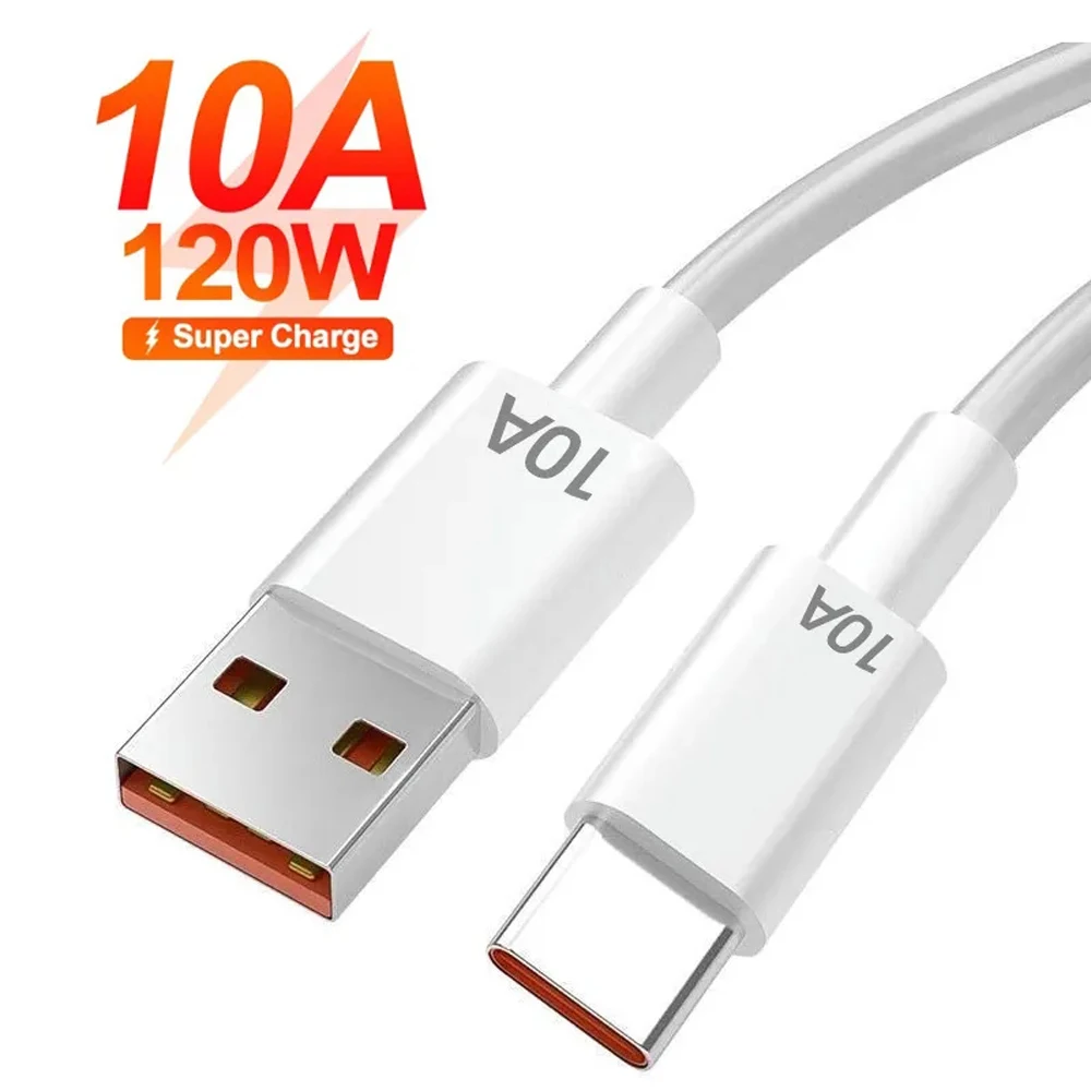 10A 120W USB Type C Super Fast Charging Cable for Huawei Mate 50 Honor USB C Mobile Phone Quick Charge Data Cord Wire Line