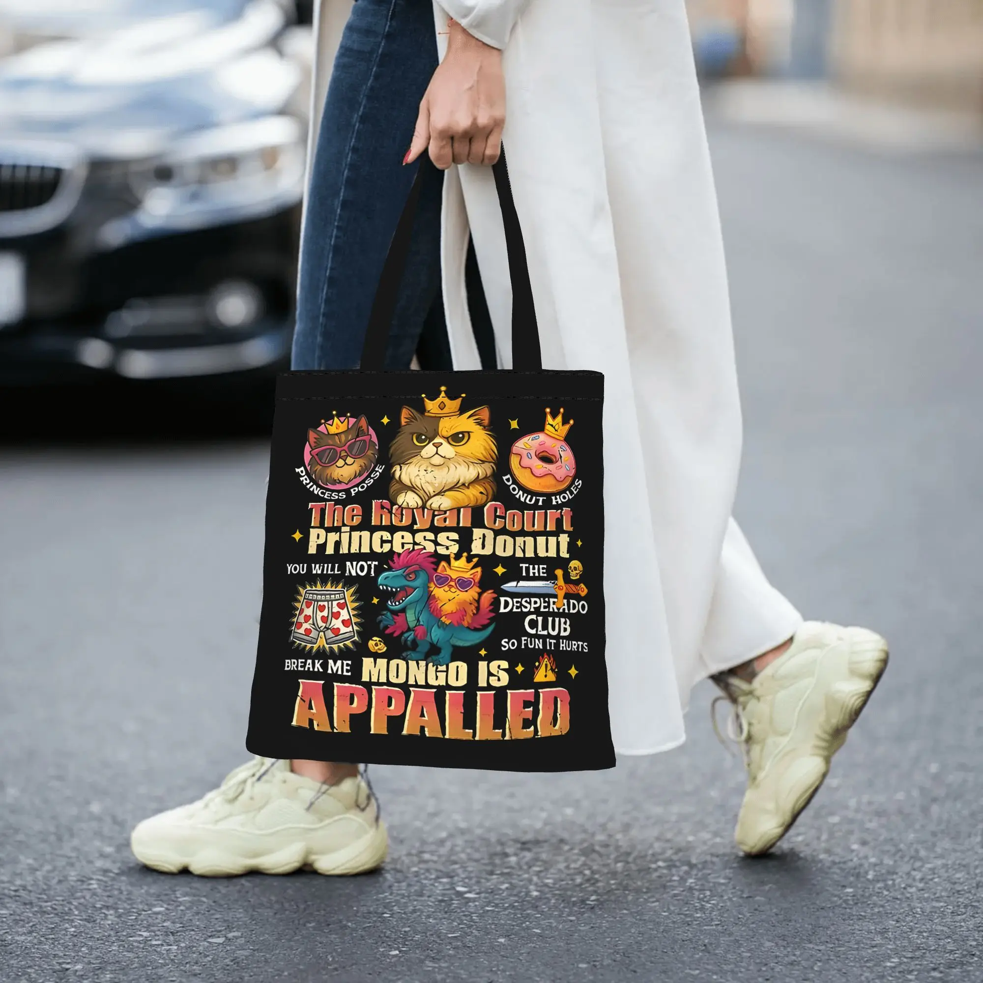 Dungeon Crawler Carl canvas tote bag,  urban style for daily shopping and casual outings