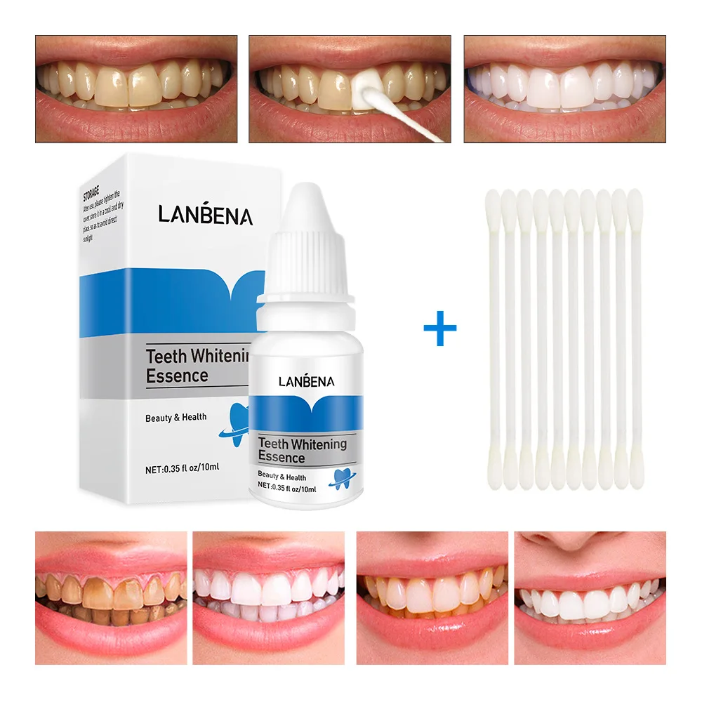 LANBENA Teeth Whitening Oral Hygiene Teeth Whitening Essence Tooth Bleaching Dental Toothpaste Liquid Essence Oral Care 10ml