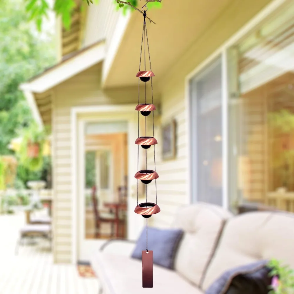 3/5 Layer Japanese Style Metal Wind Chime Vintage Crisp Sound Temple Wind Bell with Hook Courtyard Pagoda Wind Chimes Outdoor