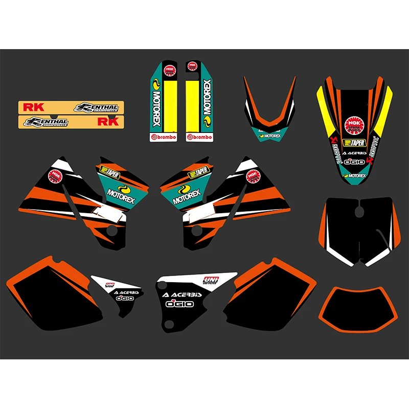 Dirt Pit Bike Motorcycle EXC Graphics for KTM Moto EXC 1998 1999 2000 Decal Kit