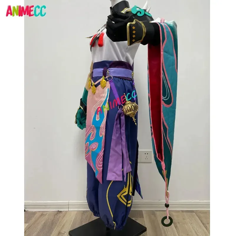 2025 Genshin Impact Xiao Cosplay Kostüm Perücke Kimono Uniform Halloween Party Kostüme Anime für Männer Frauen