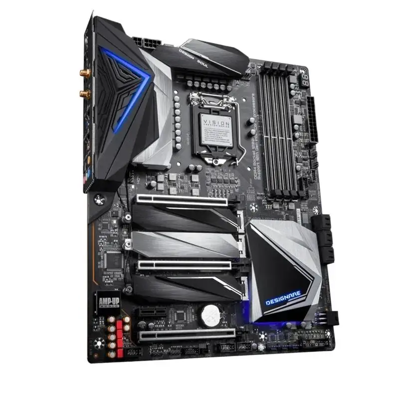 For Z490 VISION D Motherboard 128GB M.2 HDMI LGA 1200 DDR4 ATX Z490 Mainboard 100% Tested Fully Work TAN