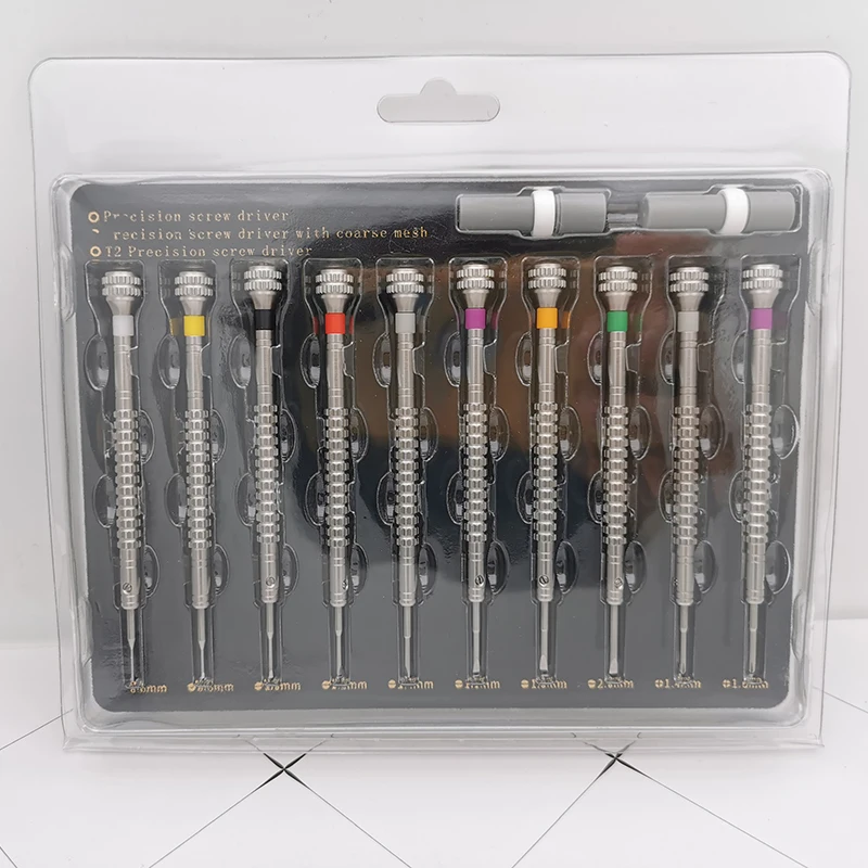 316L Steel Precision Screwdriver kit*10PCS, Including 10PCS Spare Blades, Watchmaker Repair Tools, Screwdrivers For Horology