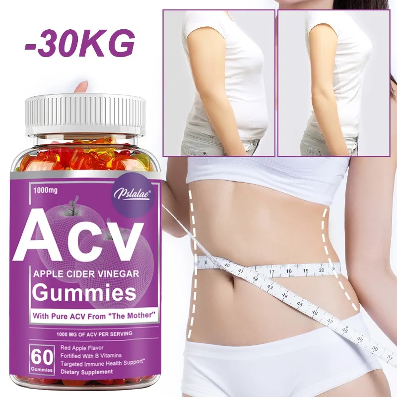 

Apple Cider Vinegar Gummies - Fat Burning Appetite Suppressant Healthy Weight Loss, Cleanse, Vitamin Supplement