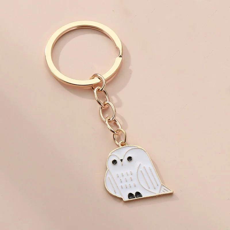 New Enamel Keychain Owl Keychain Bird Keyring Animal Keychain Women's Souvenir Men's Handbag Accessories DIY Handmade Jewelry