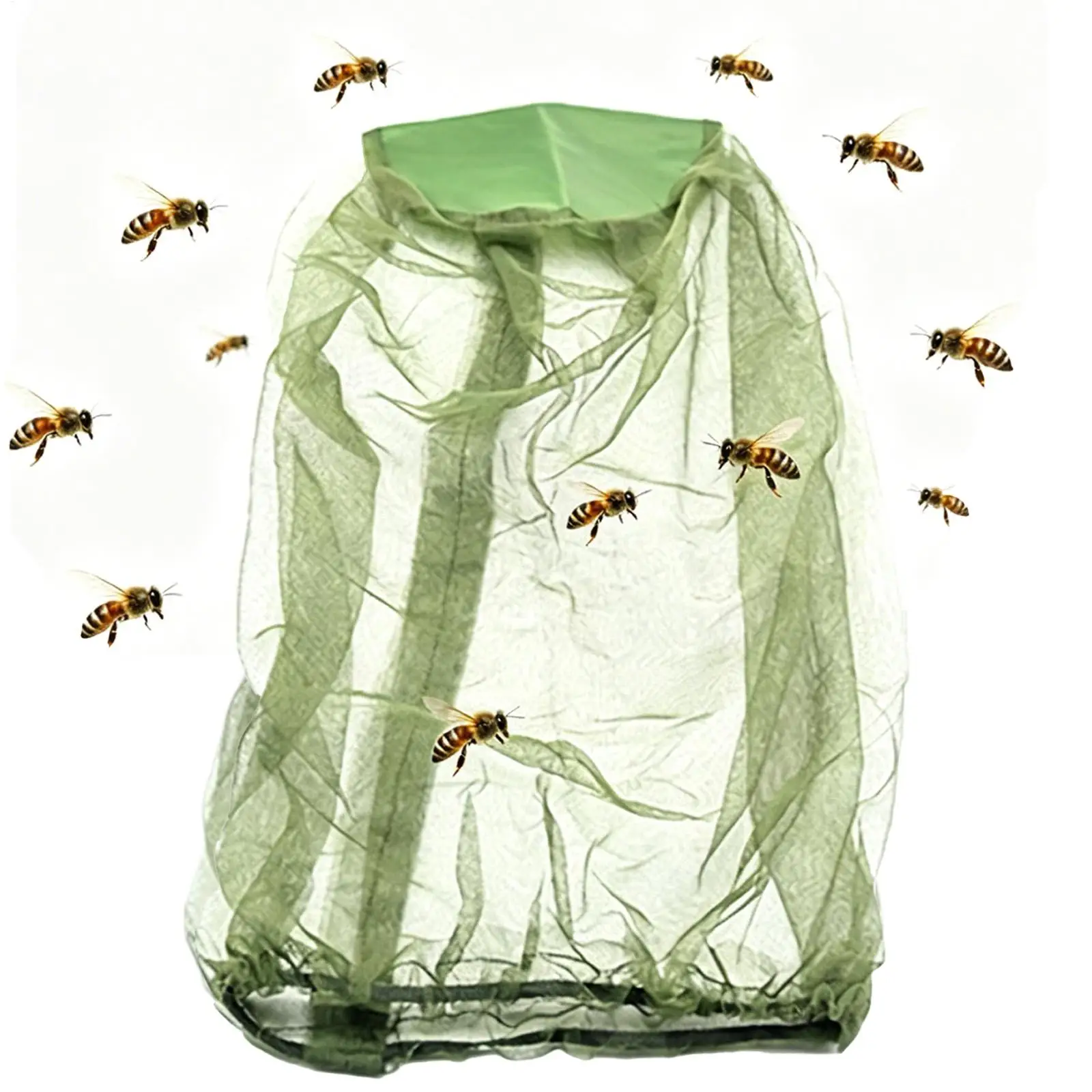 Breathable Midge Head Net Anti Mosquito Insect Hat Net Bug Mesh Head Net Face Head Protector Fly Nets For Head For Outdoor
