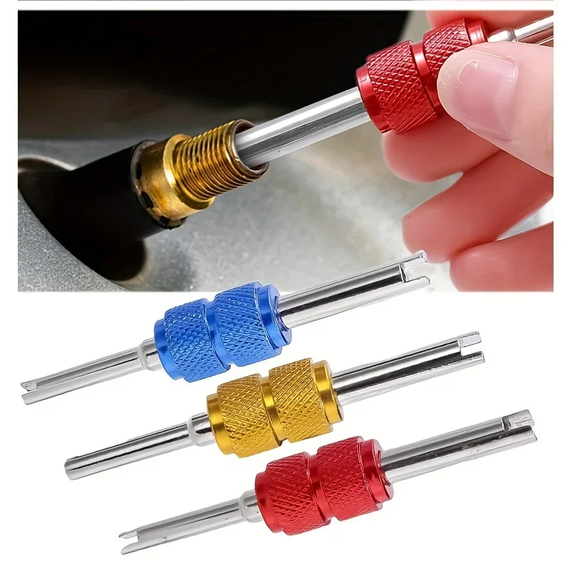 10pcs Universal Tire Valve Core Removal Tool Screwdriver Car Truck Bicycle Wheel Repair Tool Dual-Purpose Auto Accessories