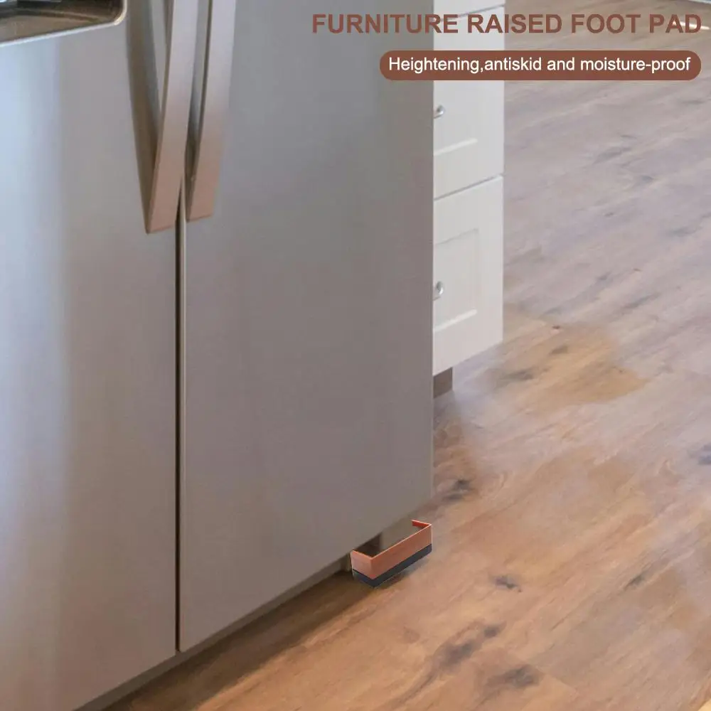 Almohadilla de pie ajustable para muebles, elevadores de escritorio antideslizantes, elevador de muebles de cama, soporte para mesa y silla con absorción de impacto en forma de Chocolate