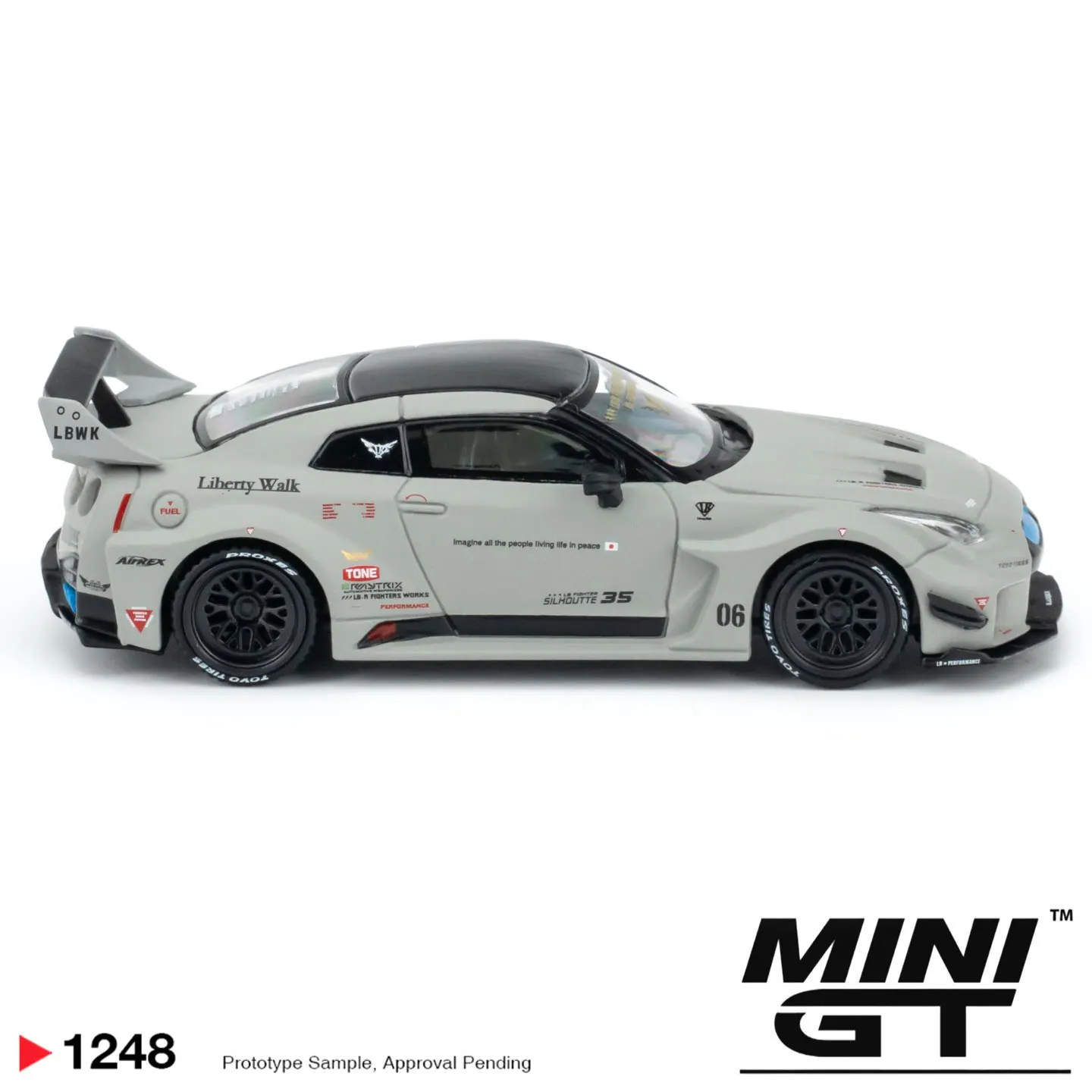 Diecast MINIGT 1:64 Scale GTR-R35 grey Alloy Car Model
