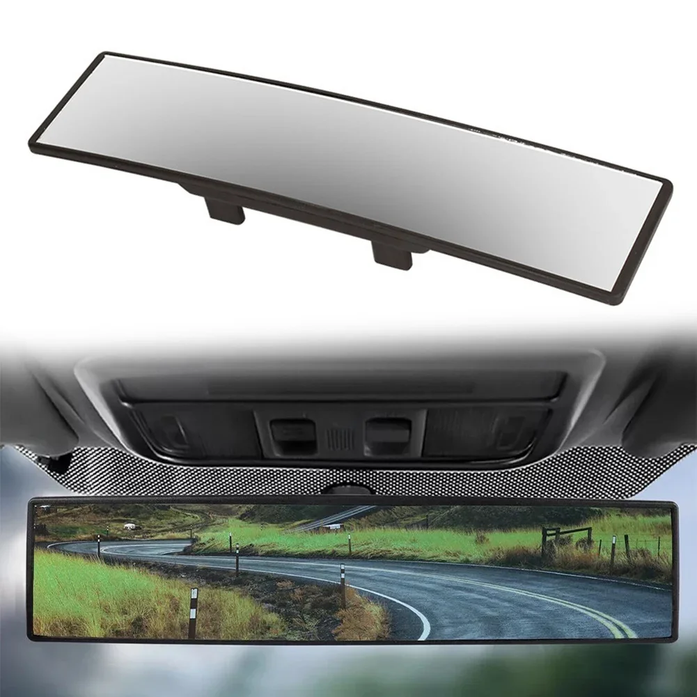 

Car Safety Panoramic Rear View Mirror Car Rear View Mirror 28.5*7cm 11.2*2.75inches Sturdy ABS Material Expanded View