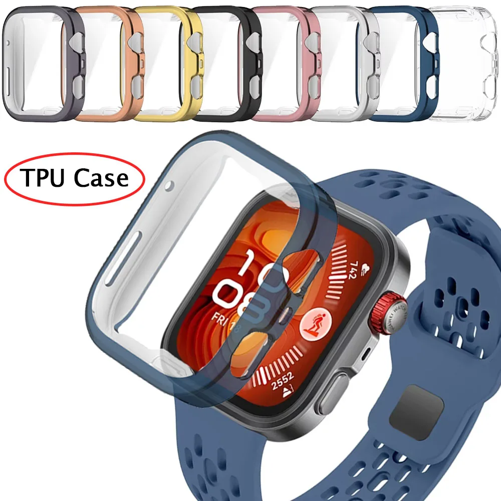 Чехол из ТПУ для HUAWEI Watch Fit 4 Pro, мягкий чехол с защитой от падения, полная рамка, защитная пленка для экрана Huawei Fit 3 4
