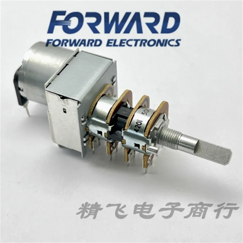 

5 PCS Taiwan Fuhua RD163 motor potentiometer quad 16 pin amplifier sound A50K × 4-axis length 25mm