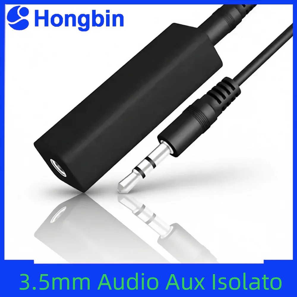 Anti-interference Ground Loop Noise Filter 3.5mm Audio Aux Isolator Eliminate Cancelling Clear Stereo Adapter For Car TV Speaker