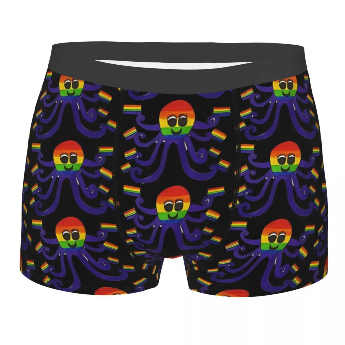 OCTOPUS WITH FLAGS Men Boxer Briefs Underpants Pride Flag Highly Breathable Top Quality Gift Idea