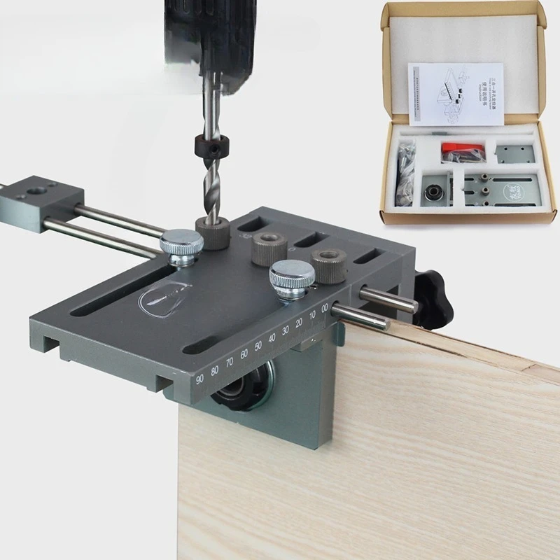 

Locator Pin Clamp Set Wood Boring Rubber Hole Woodworking Boring Guide Kit