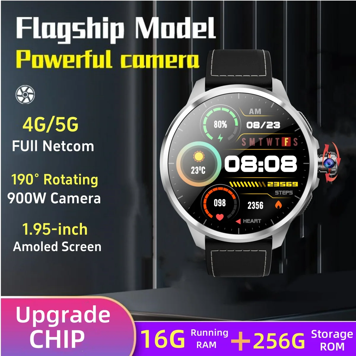 GoldenSpike H99 Smartwatch 5G Full Netcom Smart Watch With 1.95'' Amoled Screen Play Store GPS WIFI 1900Mah Battery Video Call