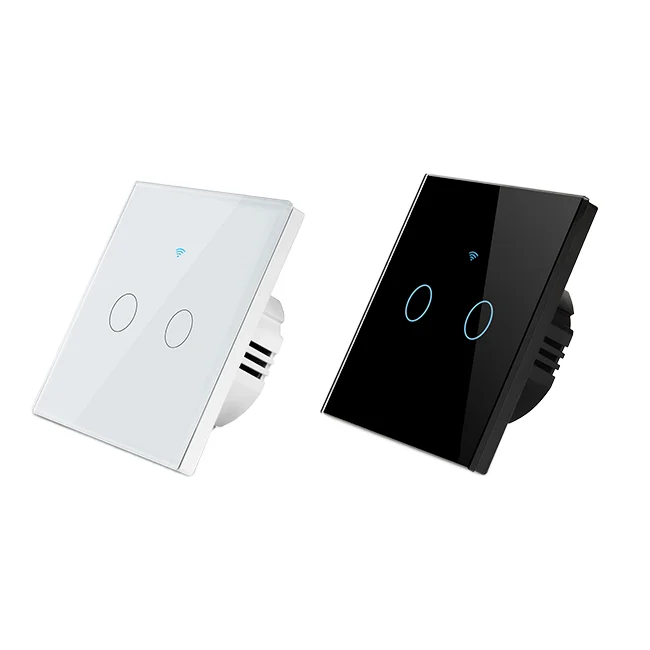 5PCS 220V WiFi 스마트 터치 벽 스위치 중성선 필요 투야 앱 음성 원격 제어 타이머 알렉사 & 구글 홈 호환 10A