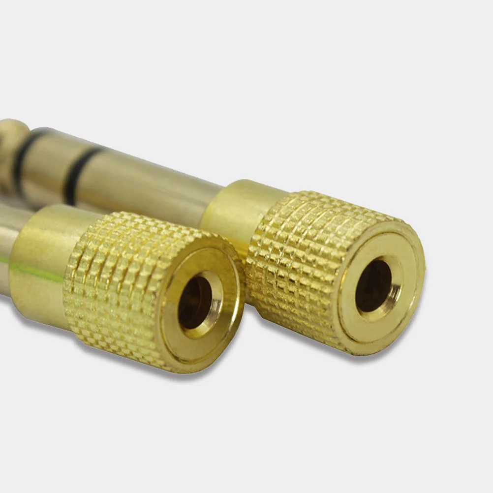 

2 Pcs 3.5mm to 6.5mm Audio Cable Adapter Male to Female for Microphone Plug Jack Headphone Stereo Speaker Metal Construction