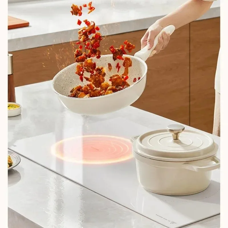 Midea-بوتاجاز ذكي يعمل بالحث مع تحكم باللمس ، مواقد مدمجة ، موقد بسطح المنضدة ، بوتاكر مزدوج ، حث V ،