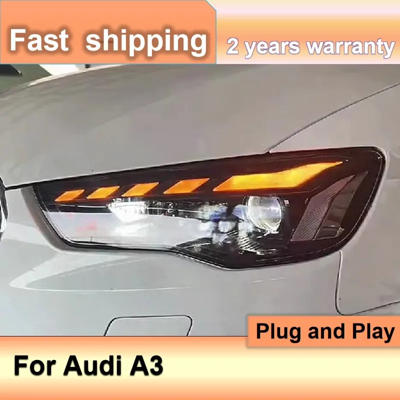 

Car Accessories for Audi A3 Head Lamp 2013-2016 A3 Headlamp DRL Turn Signal High Beam Projector Lens