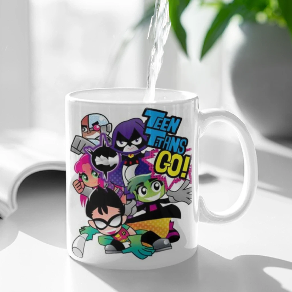 Cartoon T-TEEN-TITAN G-GO Coffee Cups Ceramic cups creative cups and cute mugs Personalized Gift Cup For Tea