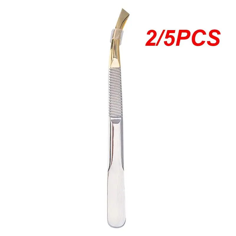 2/5PCS Professional Eyebrow Tweezers Sharp Slanted Facial Hair Remover Clip Makeup Eyebrow Trimming Clip Stainless Steel