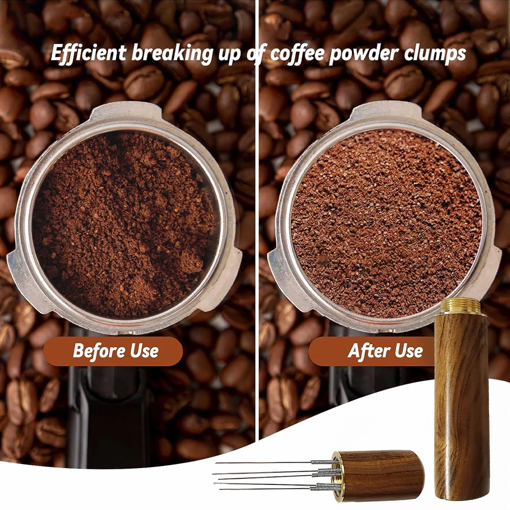 Edelstahl-Kaffeepulver-Manipulation Espresso-Pulver-Rührer-Verteiler-Werkzeug Espresso mixer Cafe Rühren Zubehör