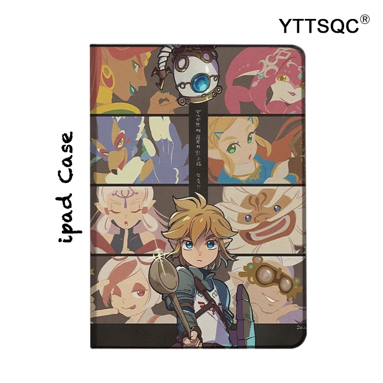 Zelda Anime Link Case For Samsung Galaxy Tab S7 FE 11 in 2021 S6 Case SM-T220/T225 Tri-fold stand Cover Galaxy tab s6 lite