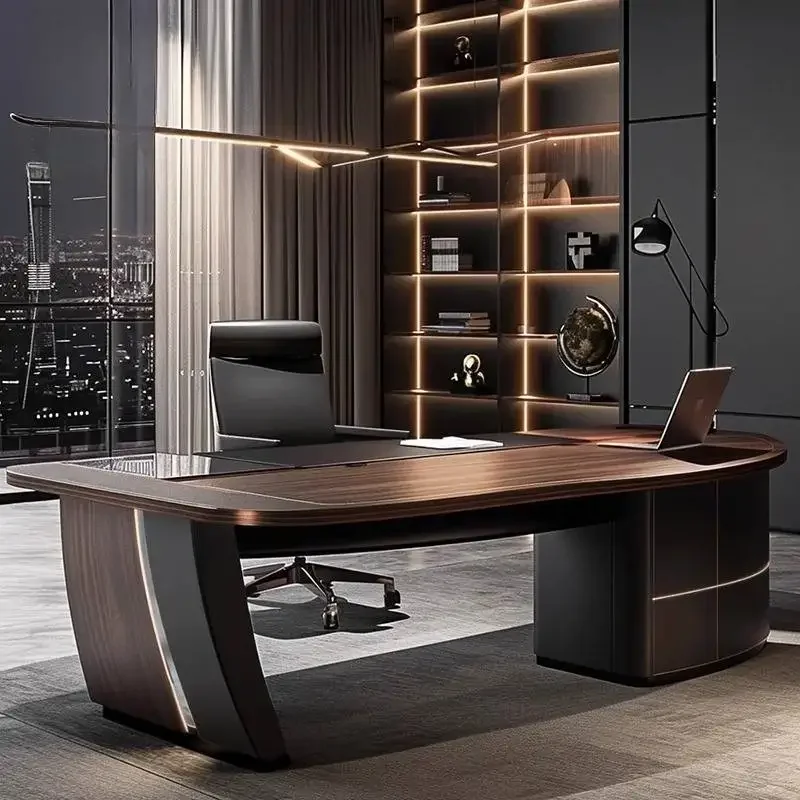 Brown Wood Executive Office Desk Designer Strong Luxury Modern Executive Office Desk Cheap Drawers Tisch Small Spaces Furniture