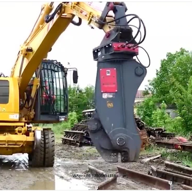 Cisaille hydraulique pour excavatrice, cisaille pour rail de piste, cisaille pour métal, cisaille de démolition, cisaille pour ferraille