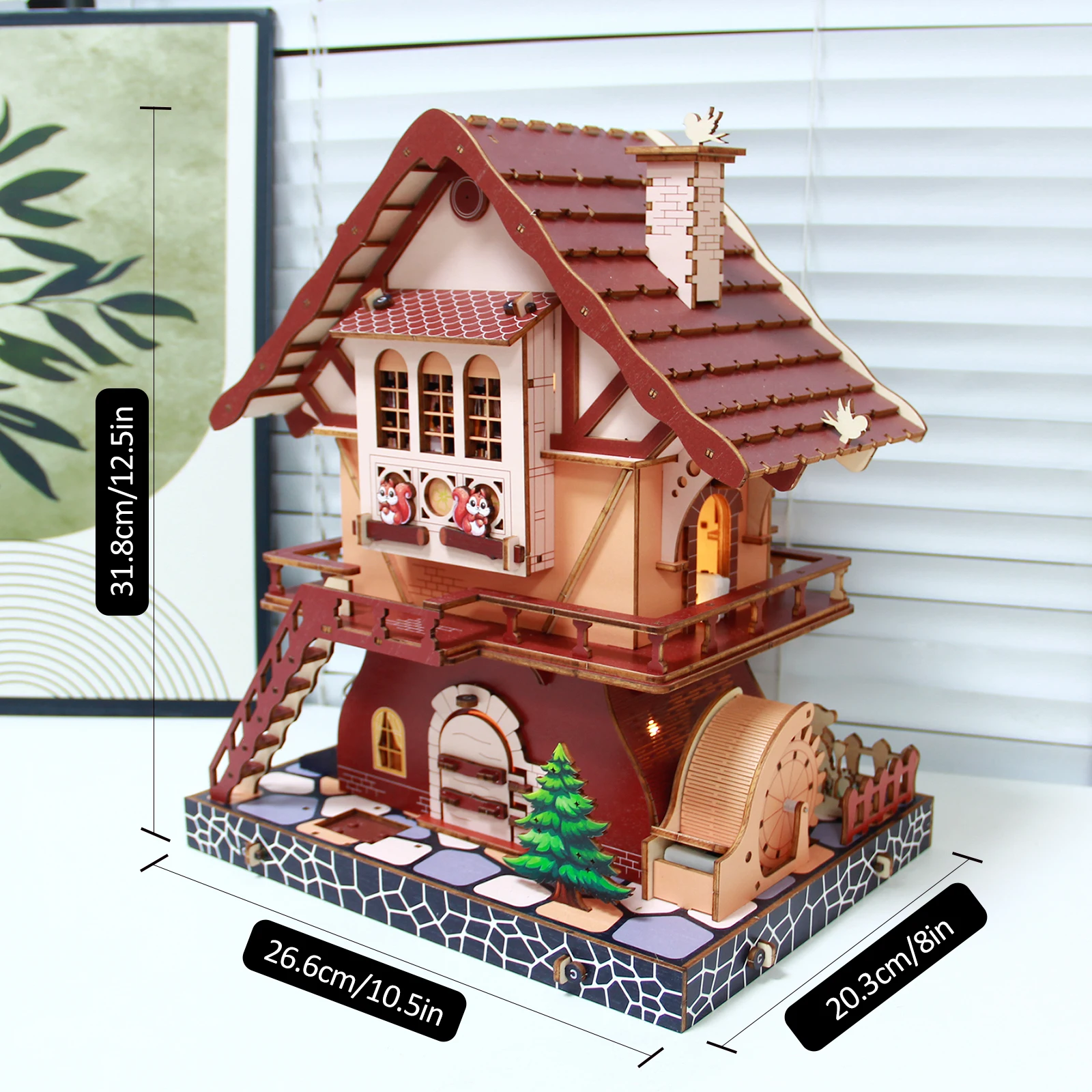 Cuberie 3D Wooden Puzzles for Adults, Cuckoo Wooden Clock kit 3-D Puzzles - DIY Mechanical Wood Model Building Project for Adult