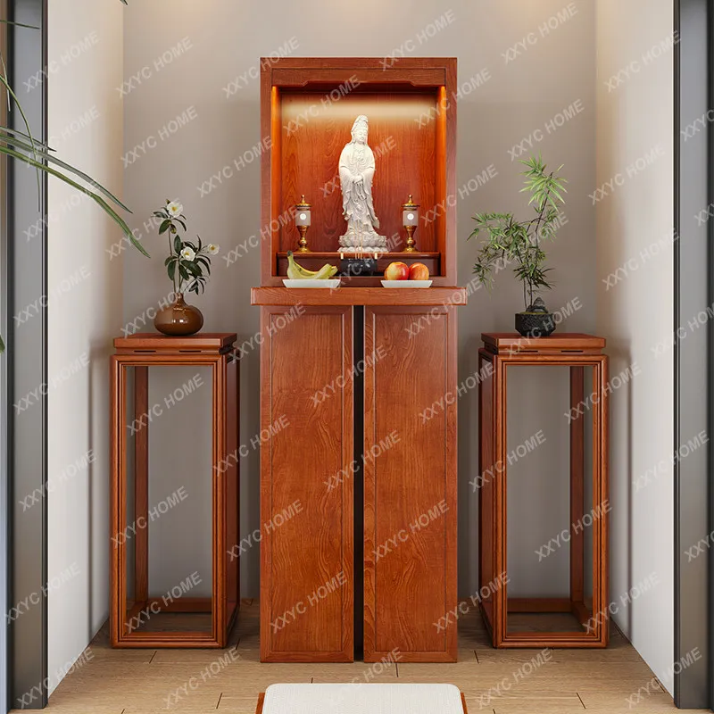 

Modern Household Buddha Cabinet Shrine God of Wealth Offering Taiwan Bodhisattva Guanyin Offering Cabinet