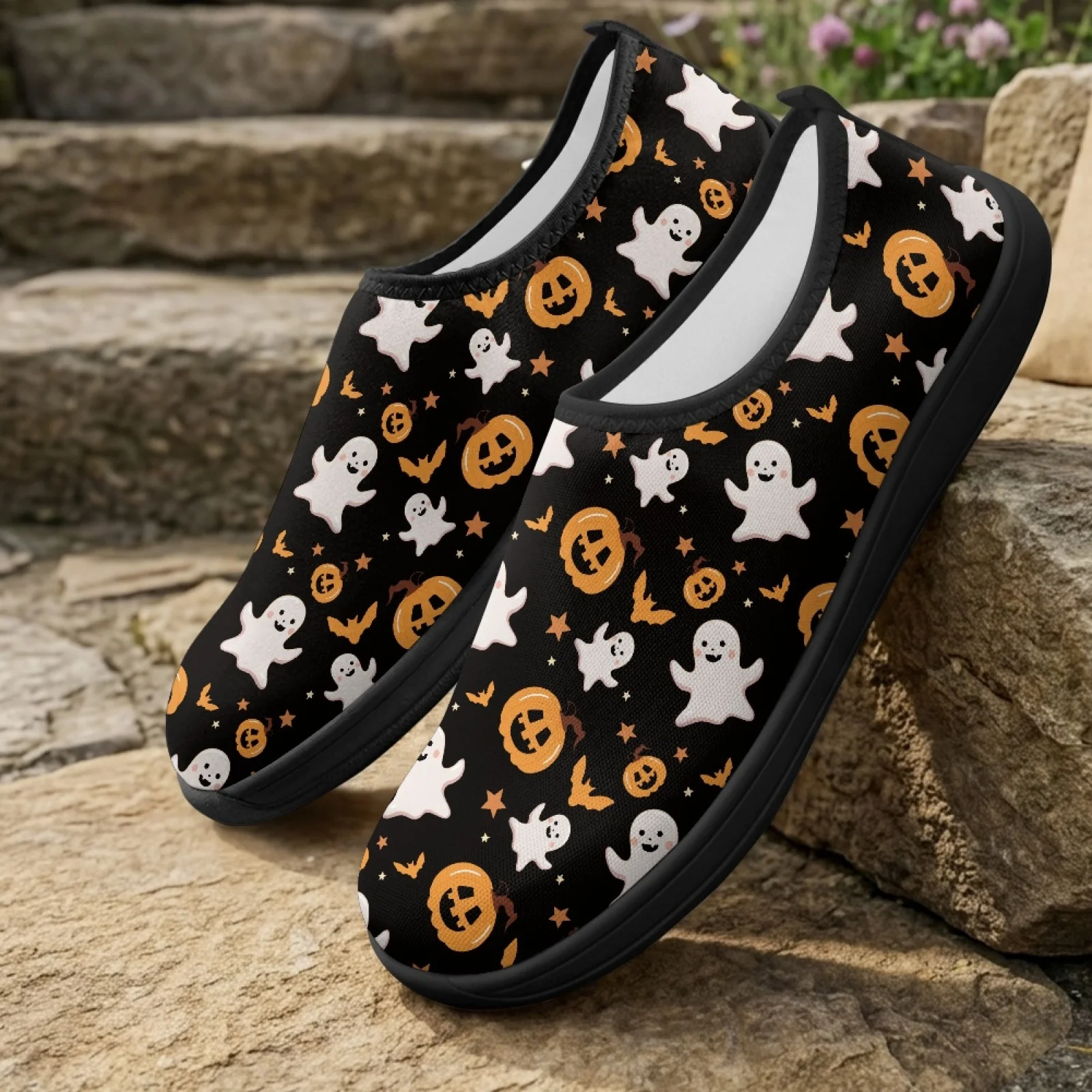 PENSTROLL Pumpkin Ghost 2026 Trending Lightweight Athletic Sneakers for Men Polyester & EVA Hike Footwear Barefoot Walking Shoes