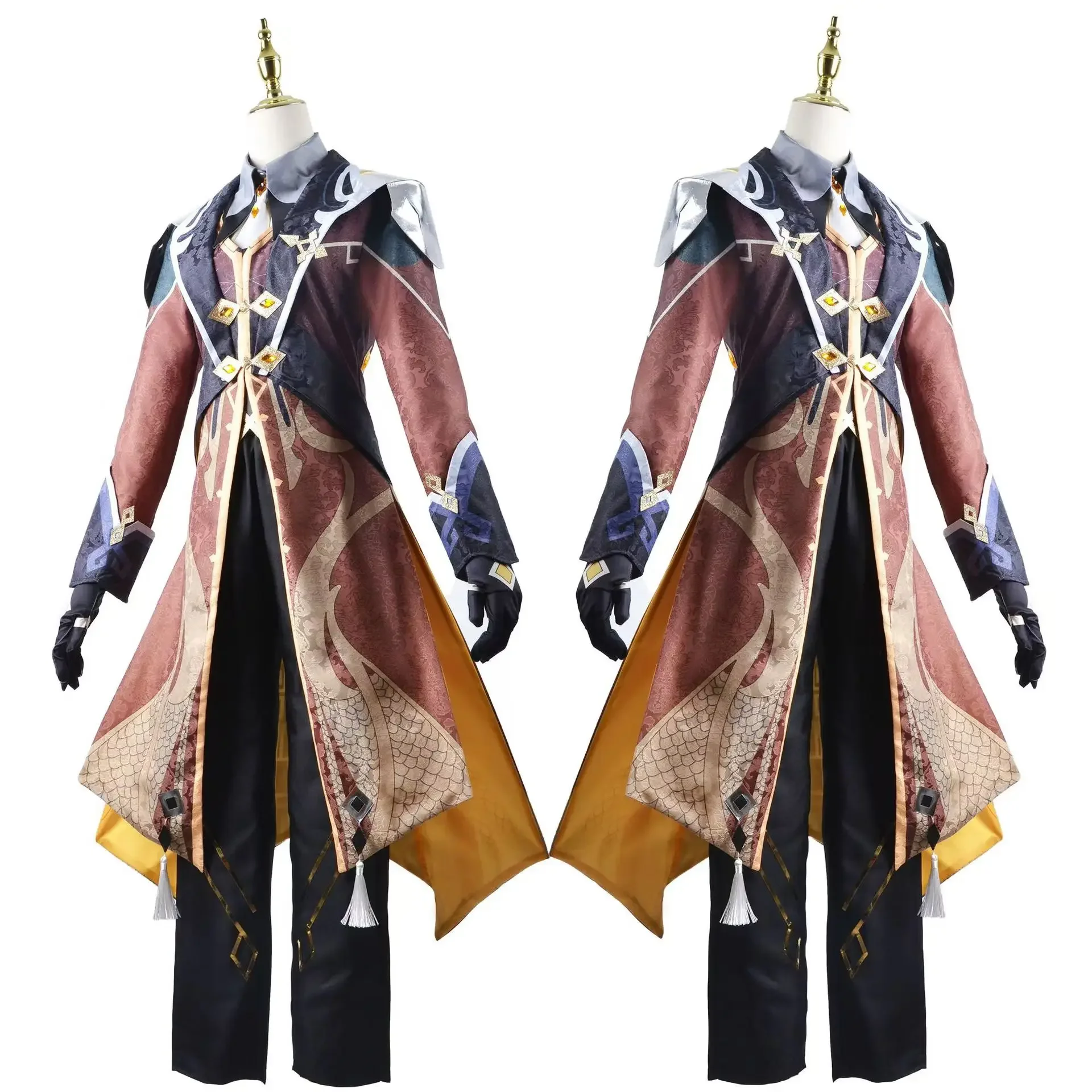 

Genshin Impact Zhongli Cosplay Costume Adult Carnival Uniform Anime Halloween Party Costumes Masquerade Women Game