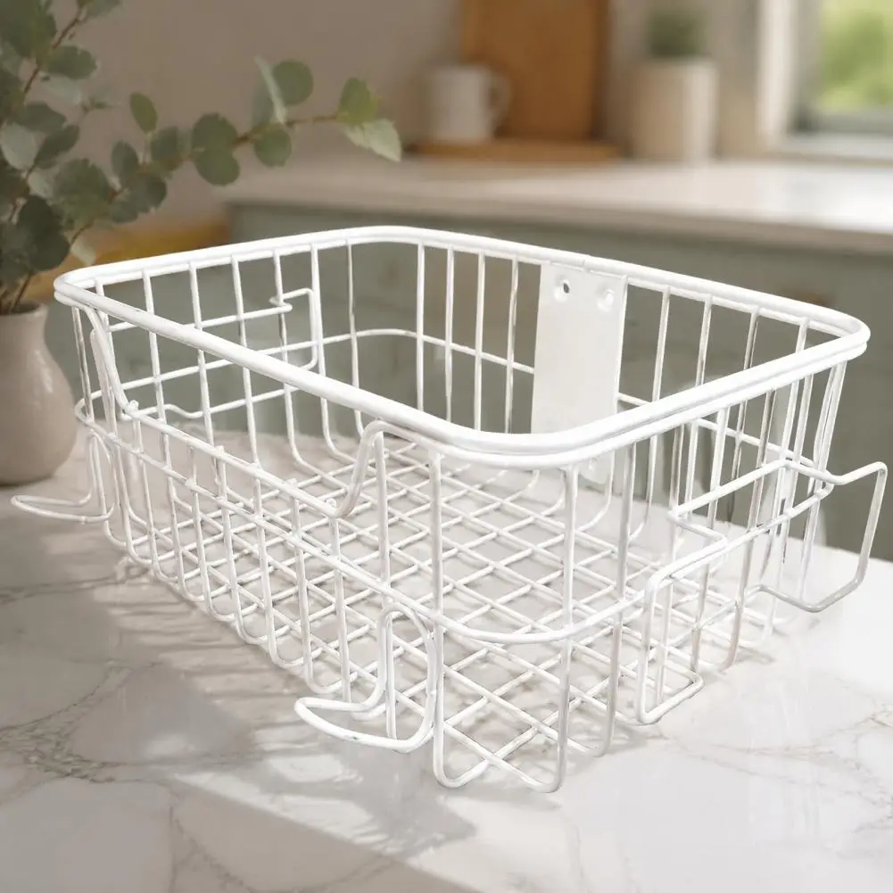 Heavy Duty Steel Wire Hanging Basket Durable Steel Wire Mesh Cart Storage Basket Multi-purpose Equipment Organizer Bin Clip-on