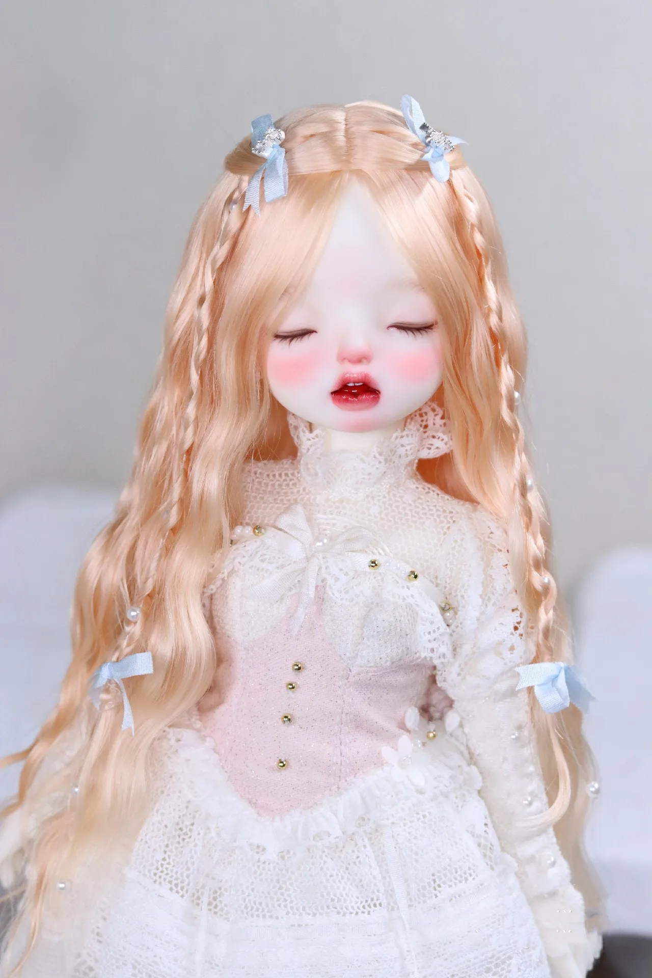 

Nice 1/6 BJD Doll Hair, Mohair Styling Wig Curls 1 Piece
