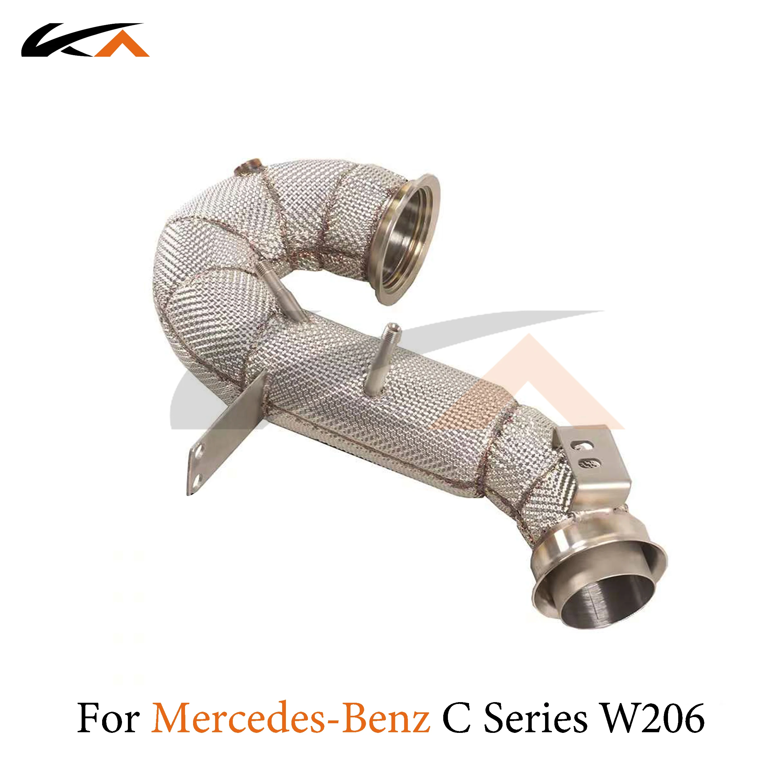 KA Tuning downpipe exhaust stainless steel headers for mercedes benz c series w206 1.5T performance parts heat shield catalysis