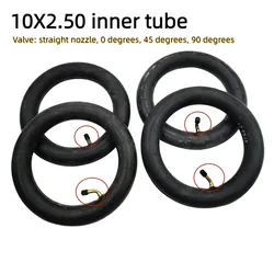 10X2.50 Inner Tube 10x2.5 Camera with Bent Valve 45 90 Degree for 10 Inch Baby Stroller Pram Scooter Electric Scooter Skateboard