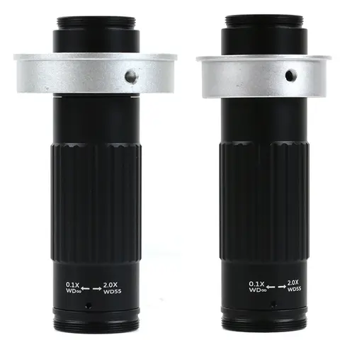 40mm 50mm 180X Zoom Long Focus Big FOV C mount Lens Adjustable Optical Microscope HDMI Type-c Camera PCB Repair Soldering Lens
