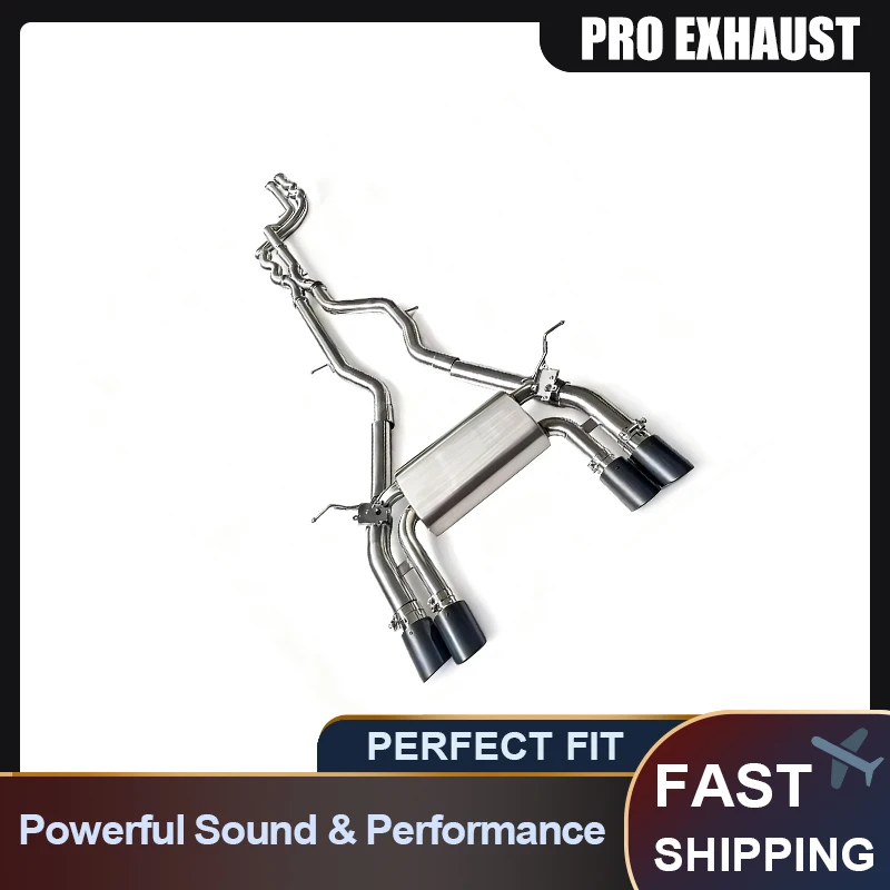 

PRO NO TAX Catback Exhaust for BMW M3 M4 F80 F82 3.0T S55 Valvetronic Exhaust System Single Midpipe Muffler