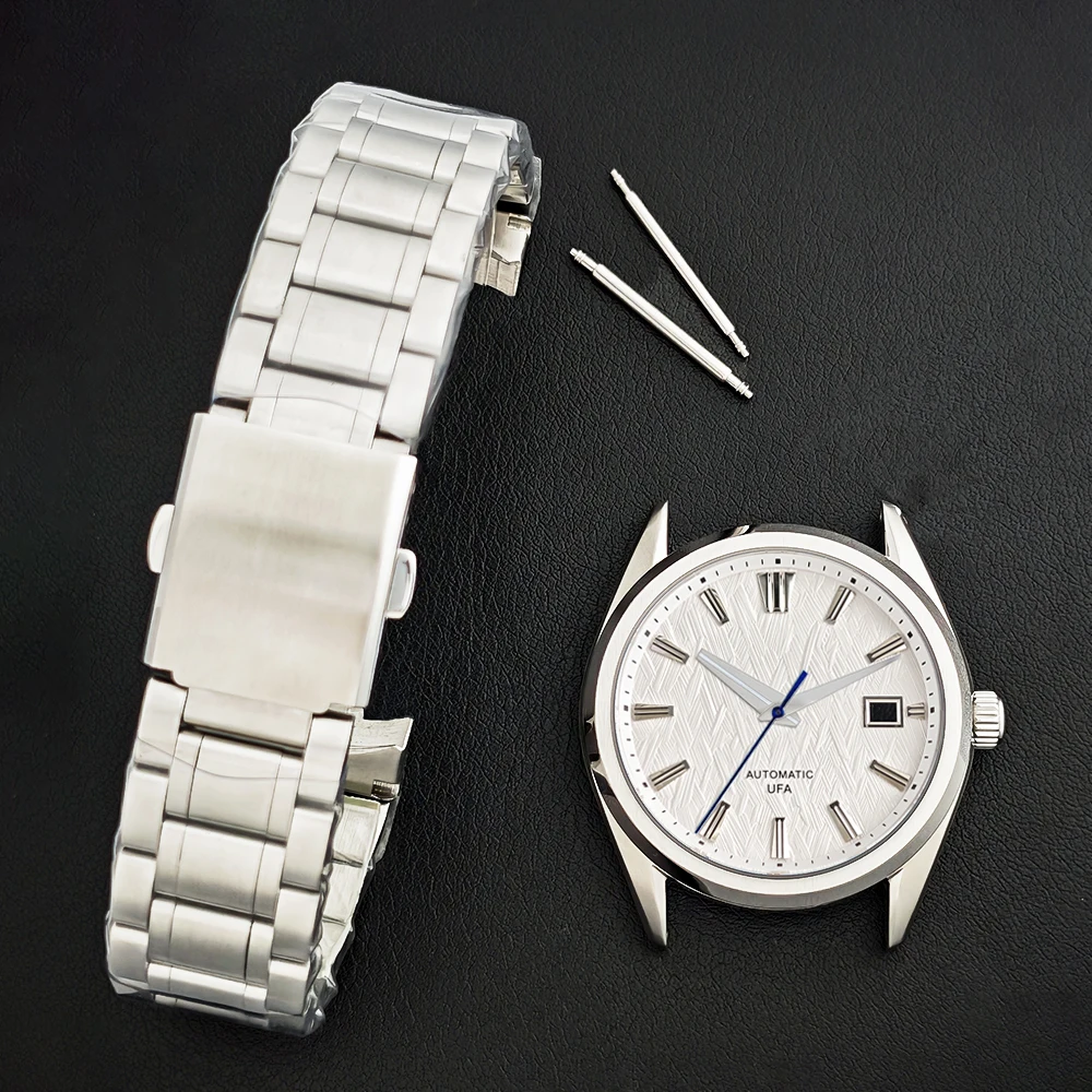 SUPER NH35 39.5mm Watch Case For GS 33.5mm Dial NH35 NH36 Movement Sapphire Glass Stainless Steel Case Bracelet Set Watch Parts