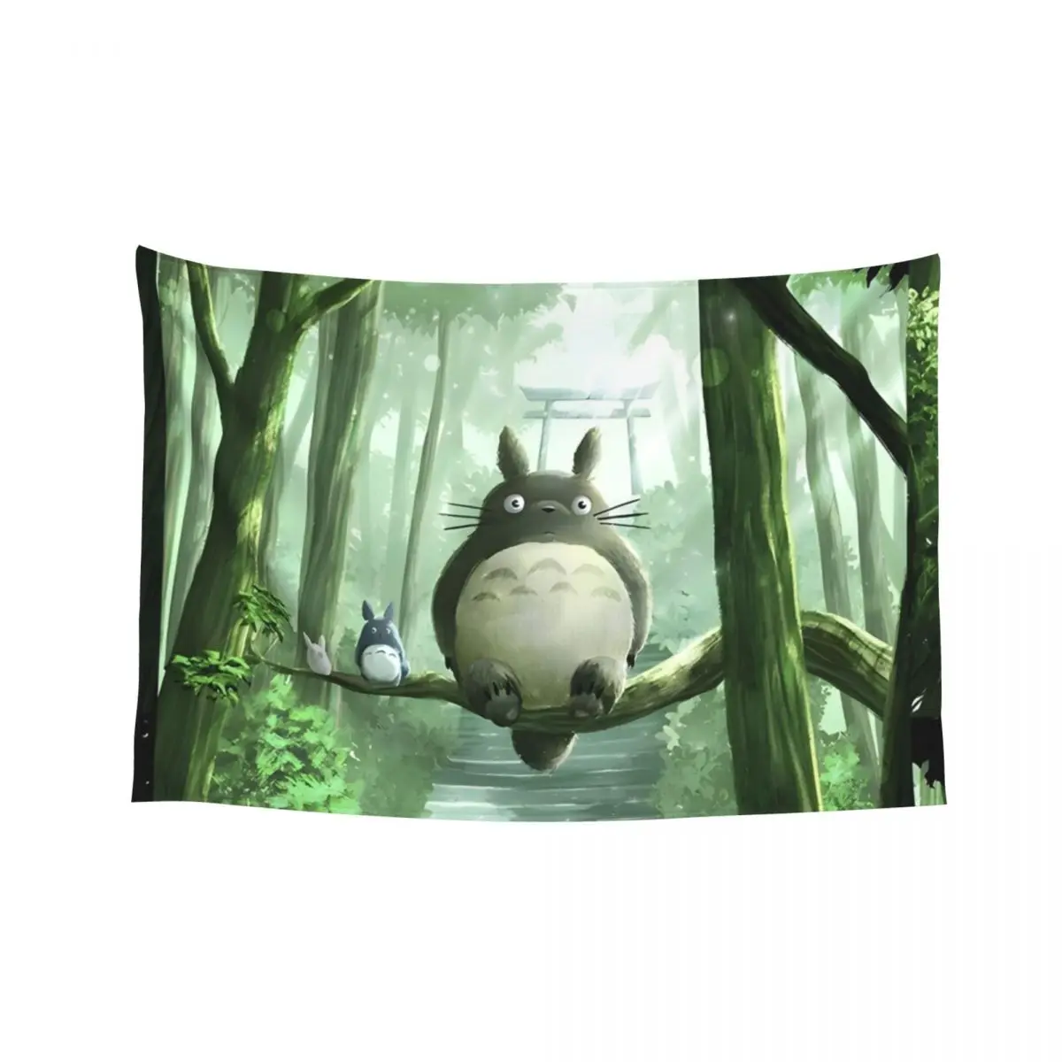

kawaii & Cute art monster hanging -%[ghiblis]%- flying away japan film Tapestry Funny For Bedroom Decoration For Rooms Tapestry