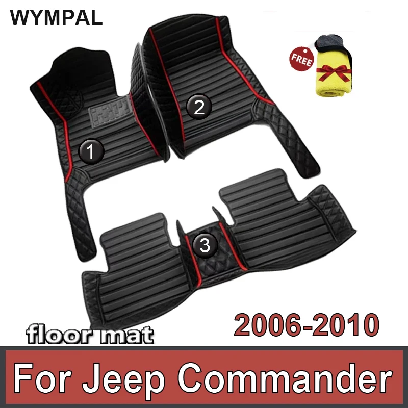 

Автомобильные коврики для Jeep Commander XK 2006 ~ 2010, коврик, ковер, противогрязные подкладки, набор кожаных ковриков, детали интерьера, автомобильные аксессуары, 5 сидений