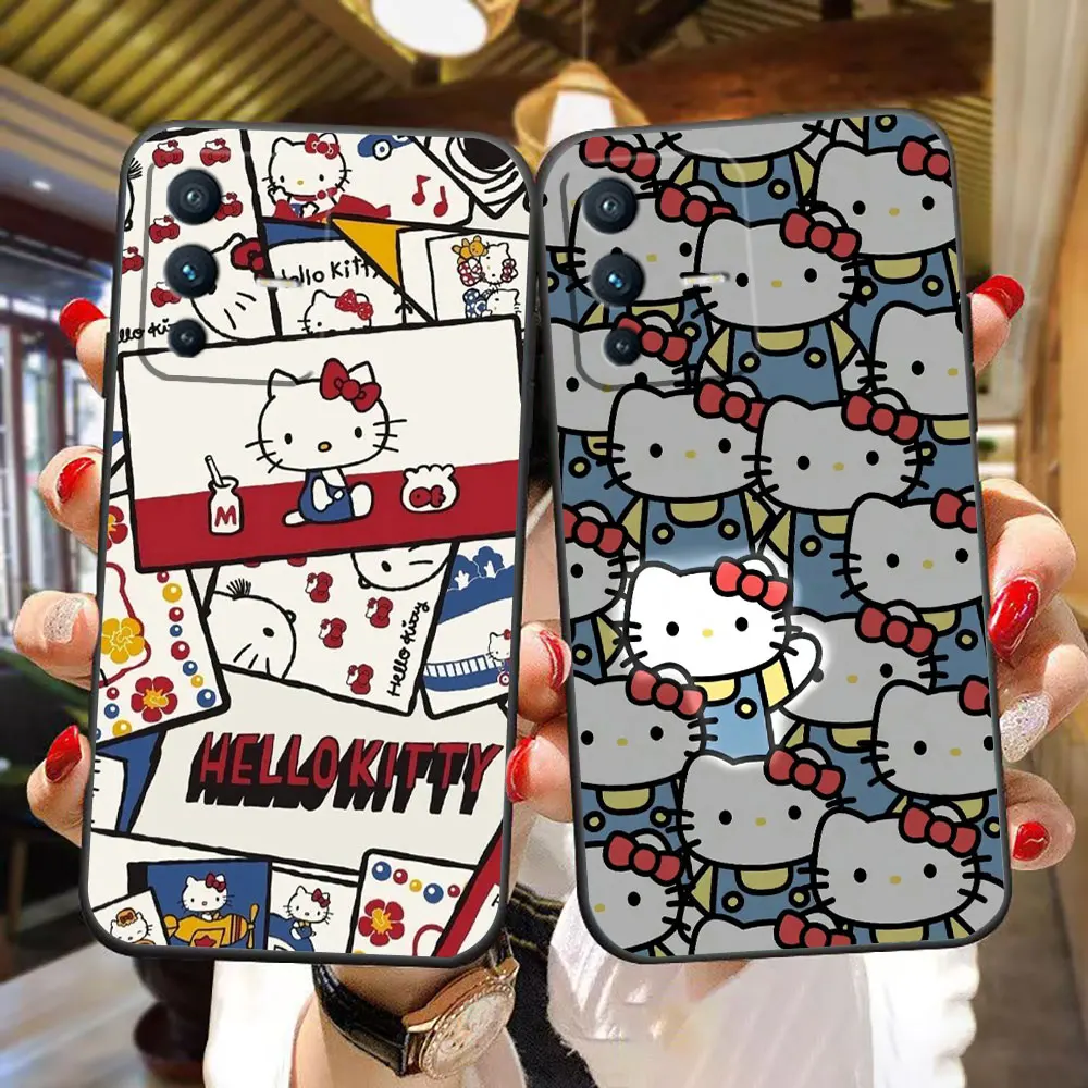 

Cute Hello K-Kitty Phone Case For VIVO V30 V30E V29E V27 V27E V25 V23 V23E V21 V21E V20 SE V19 S17 S16 S1 Case Funda Coque Shell