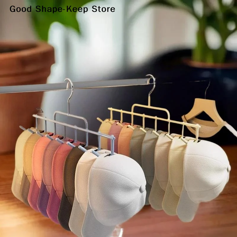 1pc New Hat Holder Instagram-Style Cap Hanger with Hooks, Accommodates 8 High Caps for Dorm Room Wall-Mounted Baseball