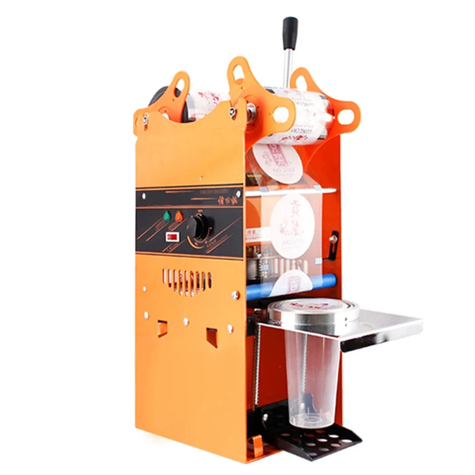 WY802F Manual Cup Sealing Machine Plastic or Paper Bubble Tea Cup Sealer 220V 110V