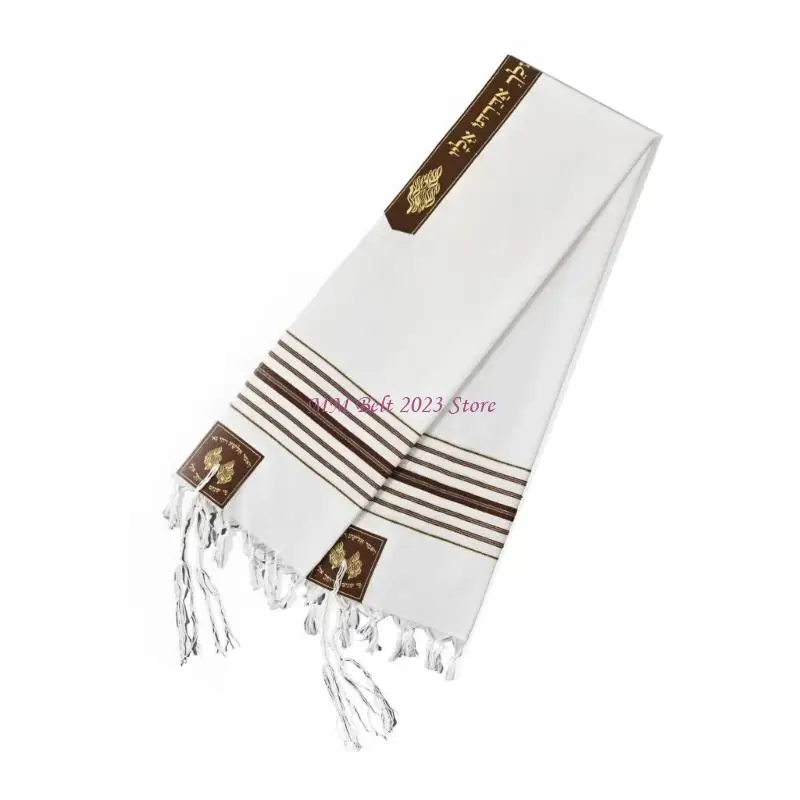 49me الصلوات الروحية شال التفاف مع أربع زاوية صلاة الحواف للرجال يعبدون #5