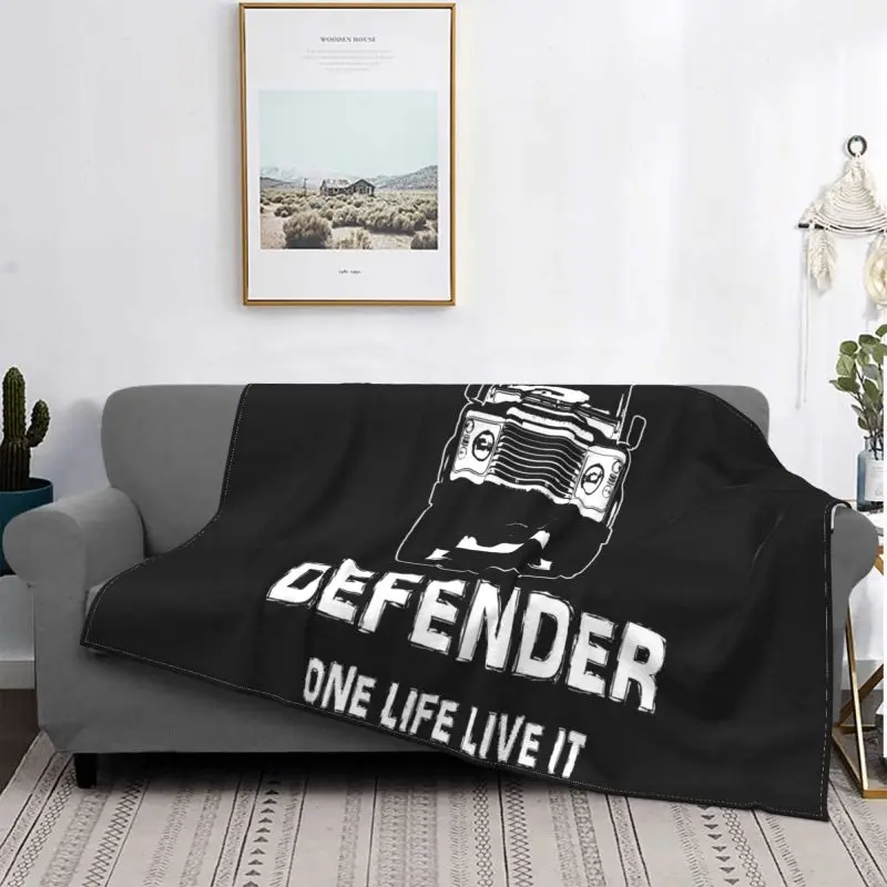 Landrover Defender One Life Live Blanket Soft For Bed All Season Faux Fur Mink Camping Blanket