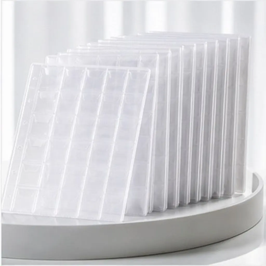 42-Pocket Coin Album Set – 10pcs PVC Currency & Stamp Storage Holders, Ideal Collectible Gift for Family & Friends